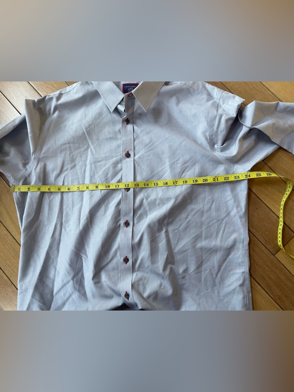 UNTUCKit Rubican WF Wrinkle Free Button Down Shirt Gray XL Regular Fit - Picture 10 of 13